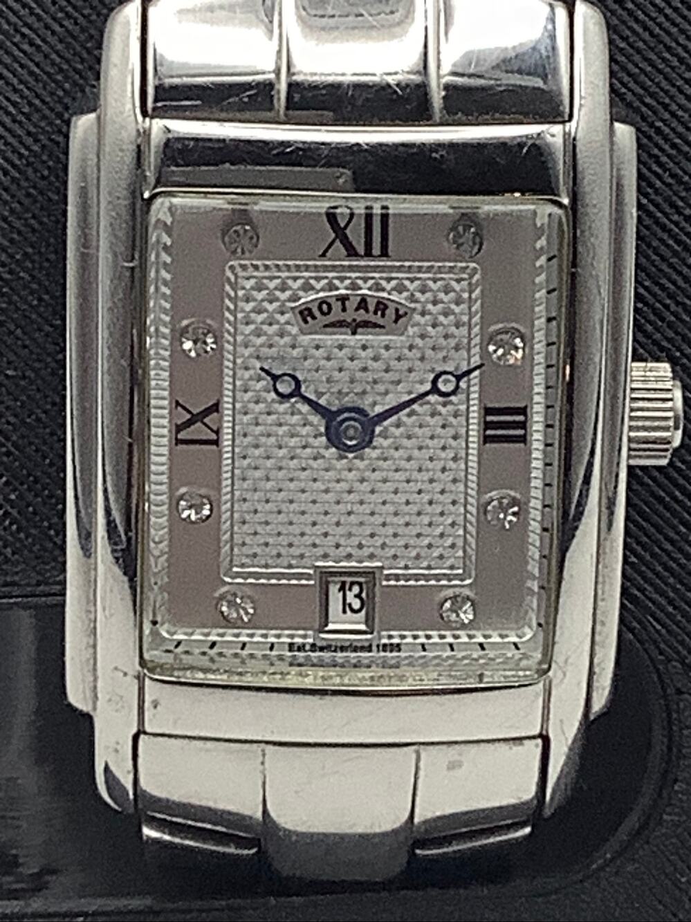 Rotary LB42829/01 Art Deco Quartz Watch Steel